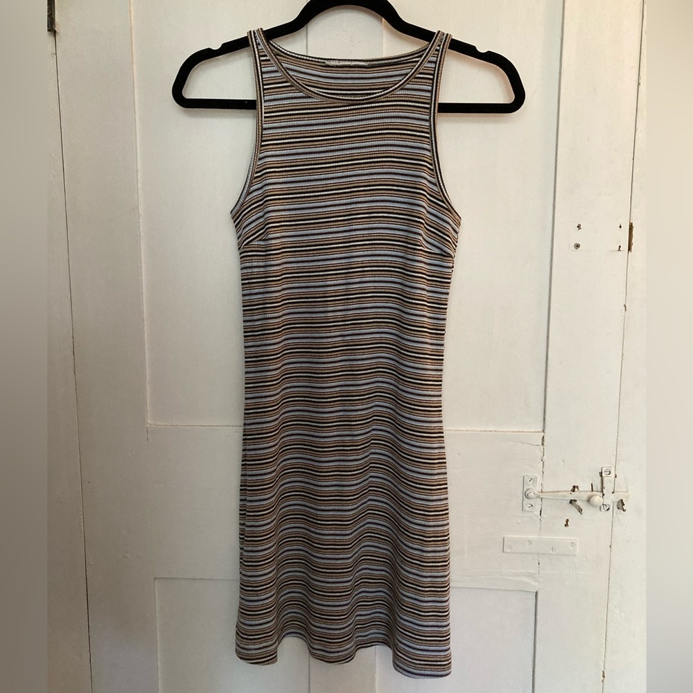 Retro Striped A-Line Dress